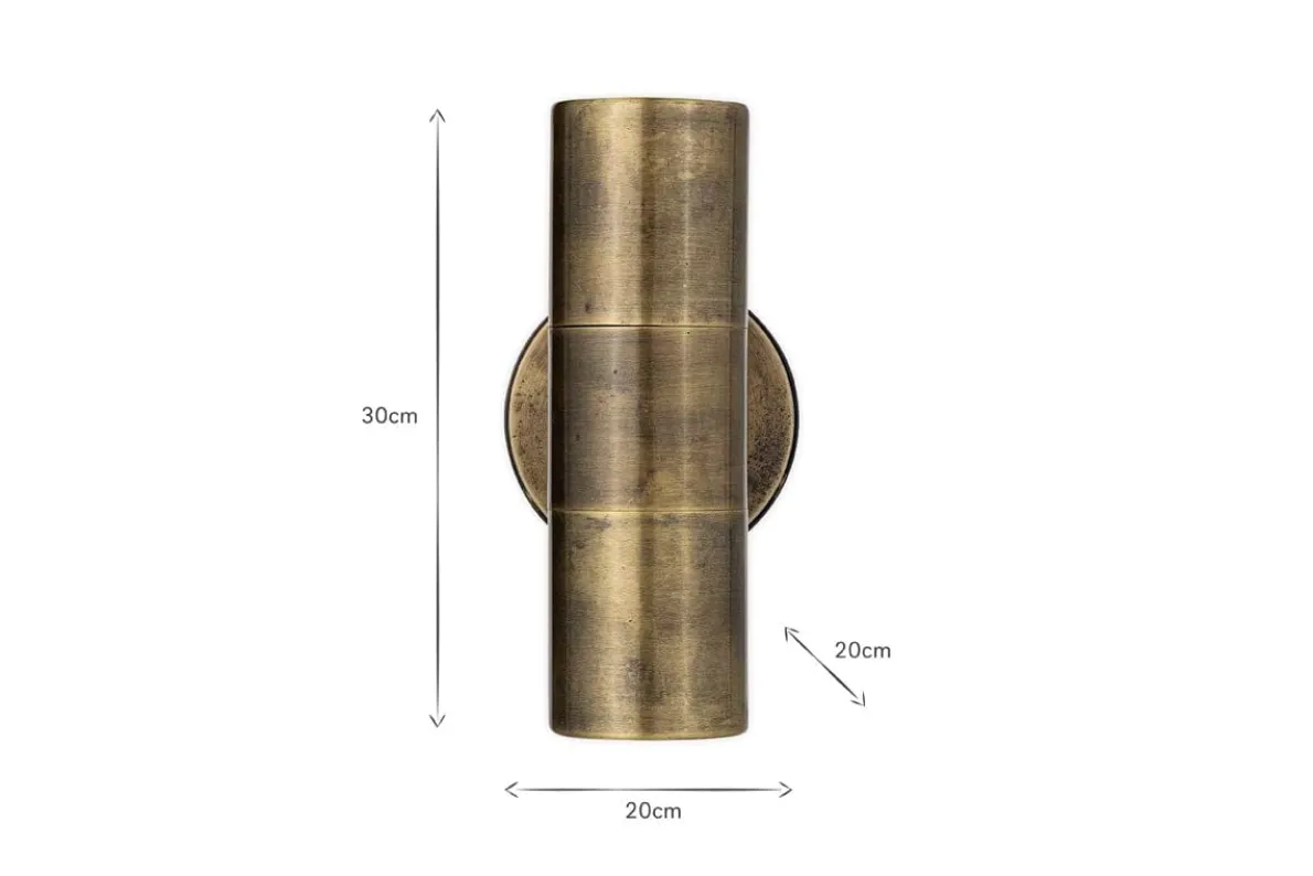 Vitla Outdoor Wall Lamp - Antique Brass