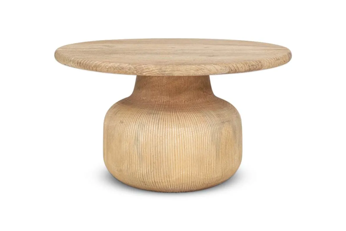Vivan Grooved Wood Coffee Table