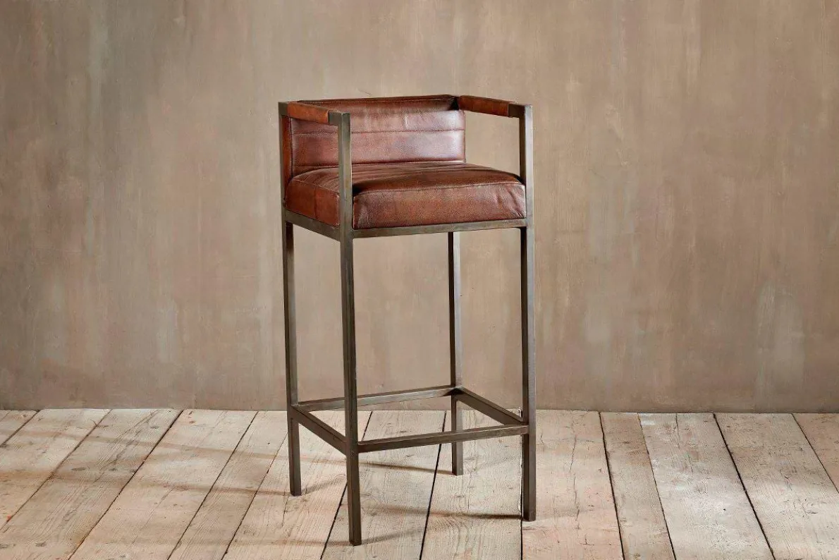 Wamma Leather Bar Chair