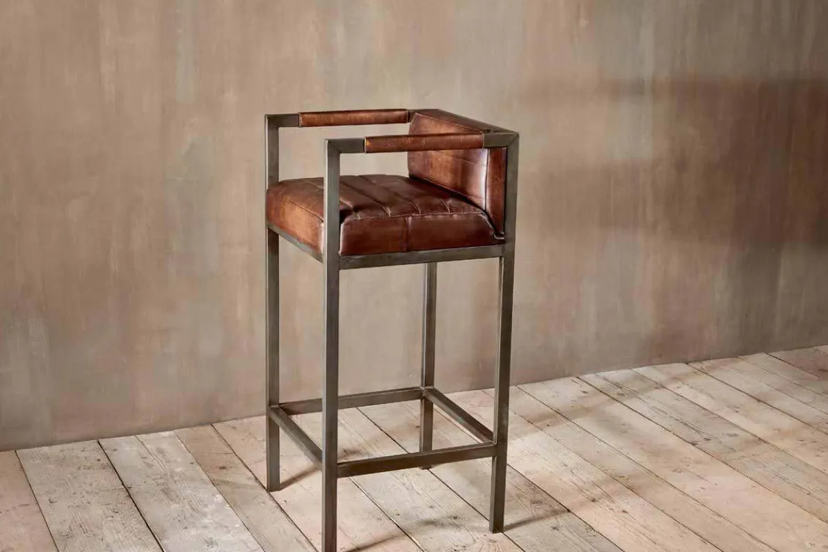 Wamma Leather Bar Chair