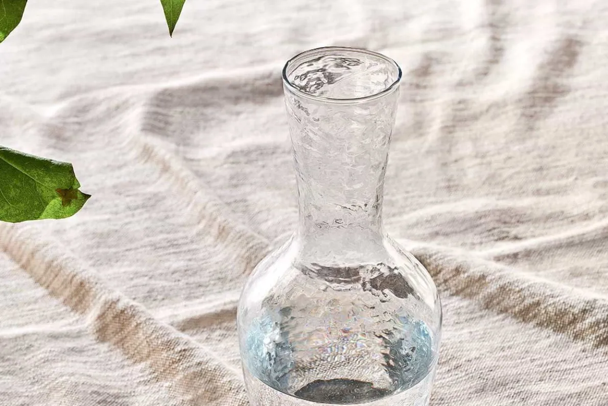 Yala Hammered Jug - Clear Glass