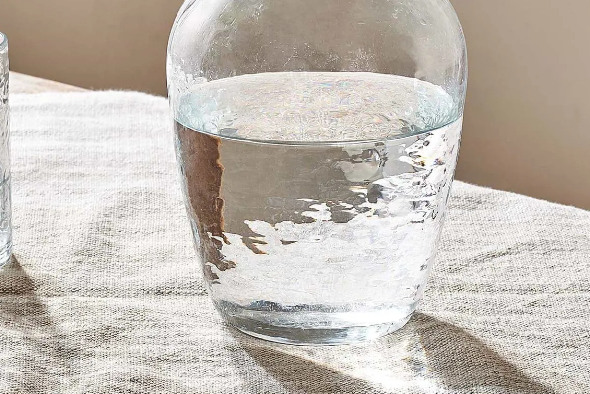 Yala Hammered Jug - Clear Glass