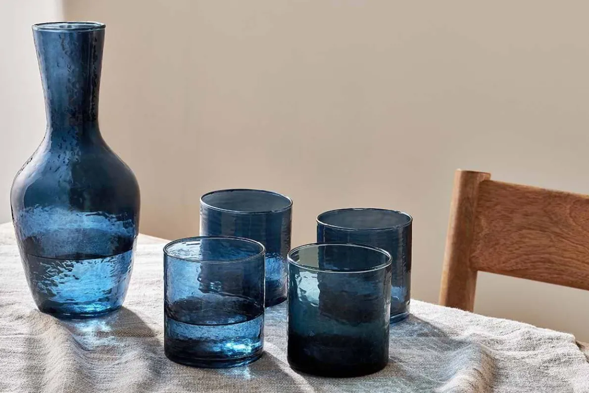 Yala Hammered Tumbler - Indigo (Set of 4)